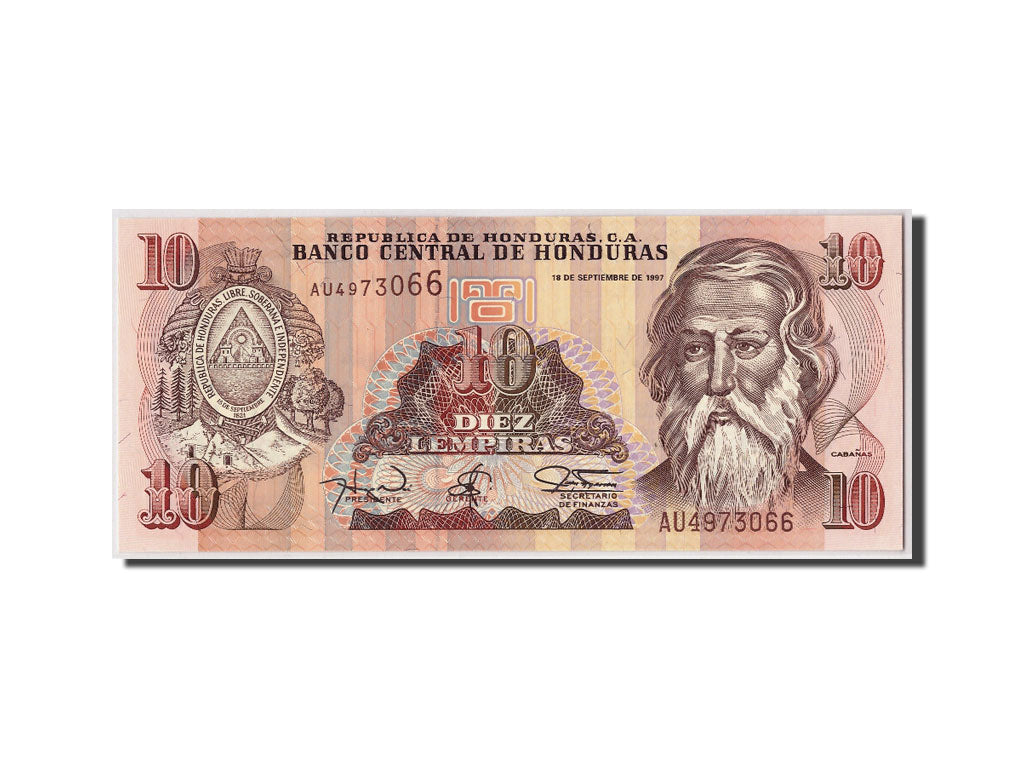 Honduras, 10 Lempiras, 1997, 1997-09-18, KM:82b, UNC(65-70)