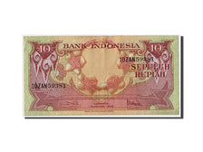 Banknote, Indonesia, 10 Rupiah, 1959, 1959-01-01, KM:66, AU(55-58)