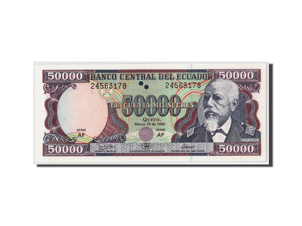 Banknote, Ecuador, 50,000 Sucres, 1999, 1999-03-10, KM:130c, UNC(65-70)