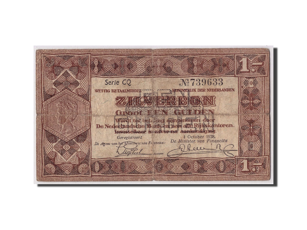 Banknote, Netherlands, 1 Gulden, 1938, 1938-10-01, KM:61, F(12-15)
