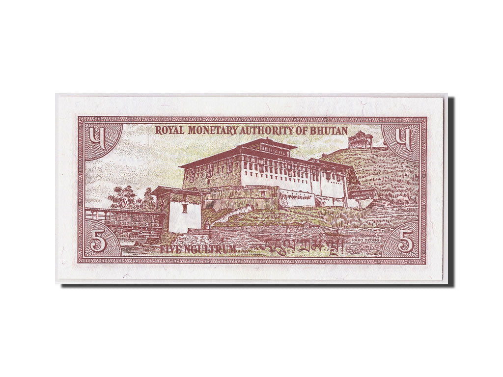 Banknote, Bhutan, 5 Ngultrum, undated (1981), KM:7, UNC(65-70)