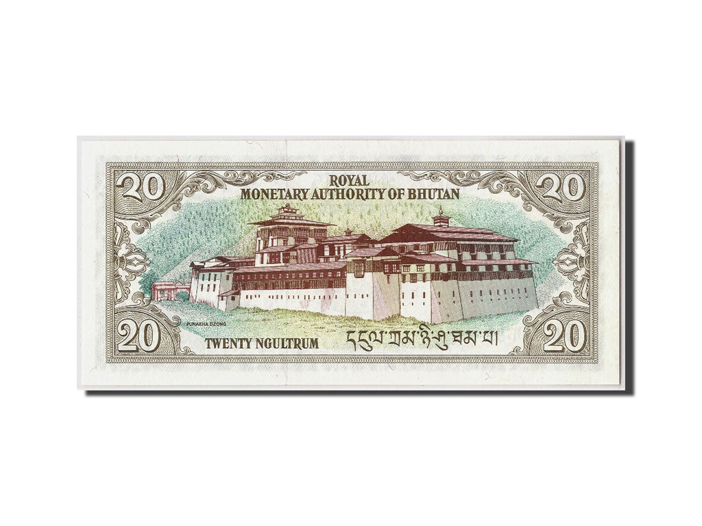 Bhutan, 20 Ngultrum, Undated (1986), KM:16a, FDS