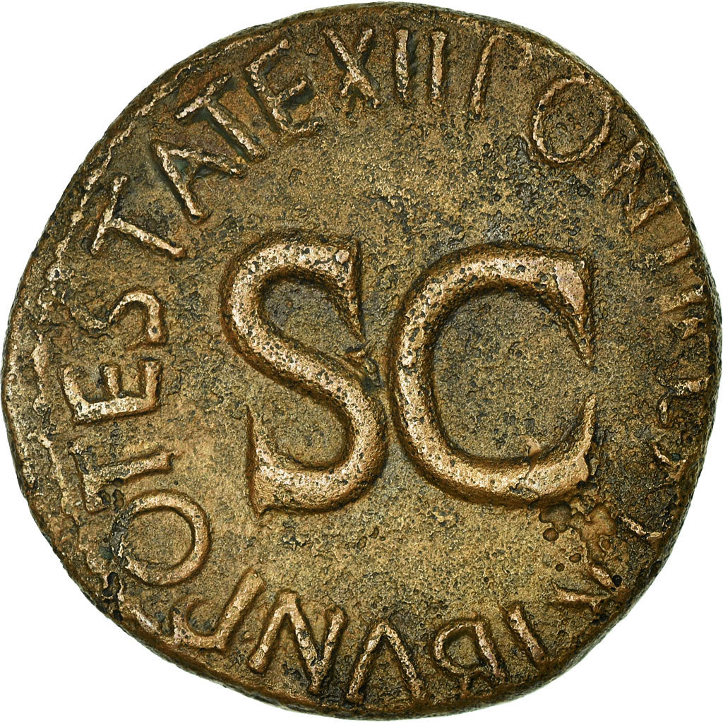 Moneta, Tiberius, As, Roma, BB, Bronzo