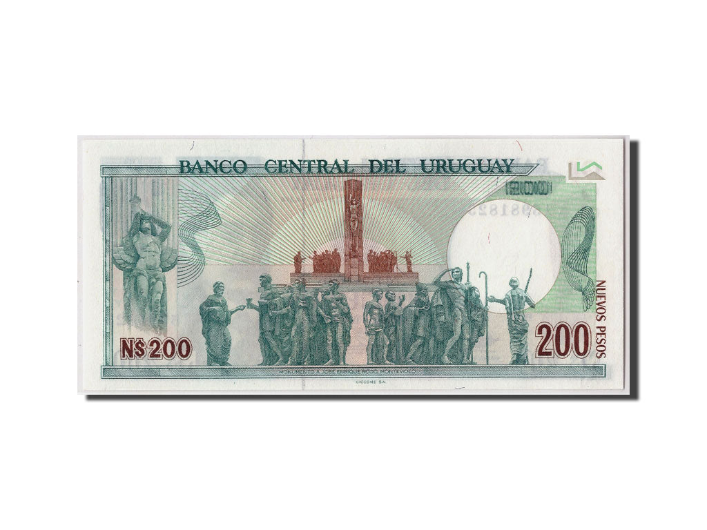 Banknote, Uruguay, 200 Nuevos Pesos, 1986, KM:66a, UNC(65-70)