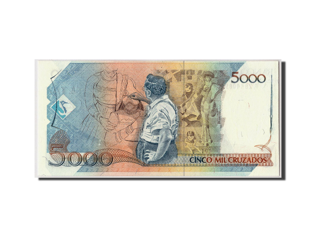 Biljet, Brazilië, 5 Cruzados Novos on 5000 Cruzados, Undated (1989), KM:217a