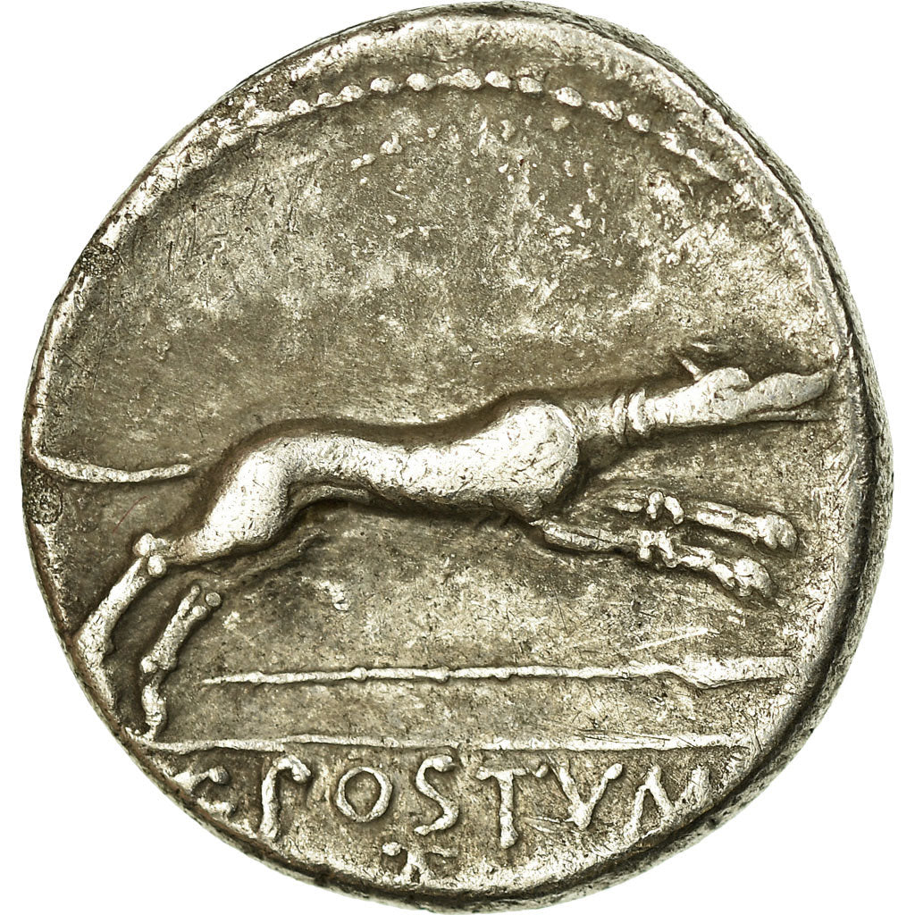 Moneda, Postumia, Denarius, Roma, MBC, Plata