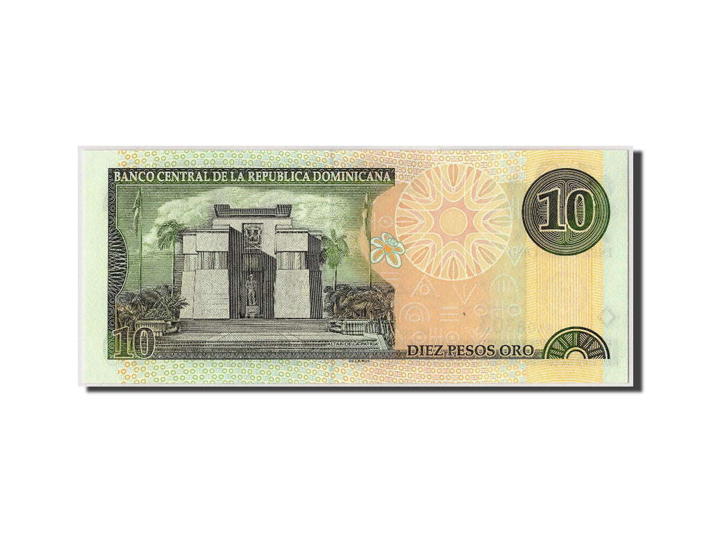 Banconote, Repubblica domenicana, 10 Pesos Oro, 2001, KM:165b, FDS