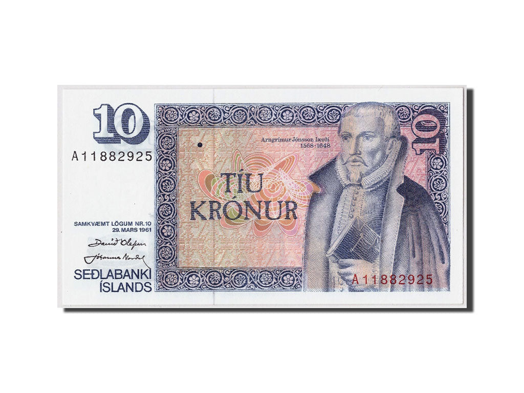 Iceland, 10 Kronur, L.1961, KM:48a, UNC(65-70)