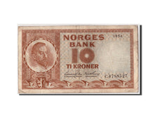 Norvegia, 10 Kroner, 1954, KM:31a, MB