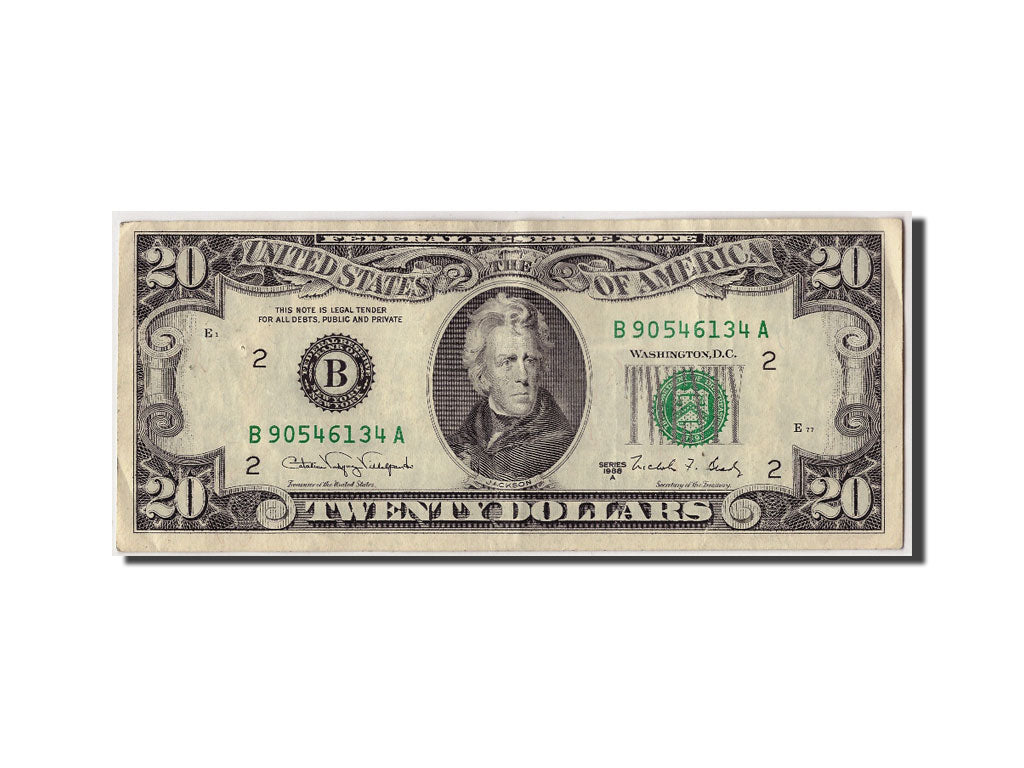 Billet, États-Unis, Twenty Dollars, 1988A, KM:3881, TTB