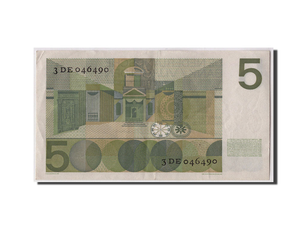 Banknote, Netherlands, 5 Gulden, 1966, 1966-04-26, KM:90a, EF(40-45)