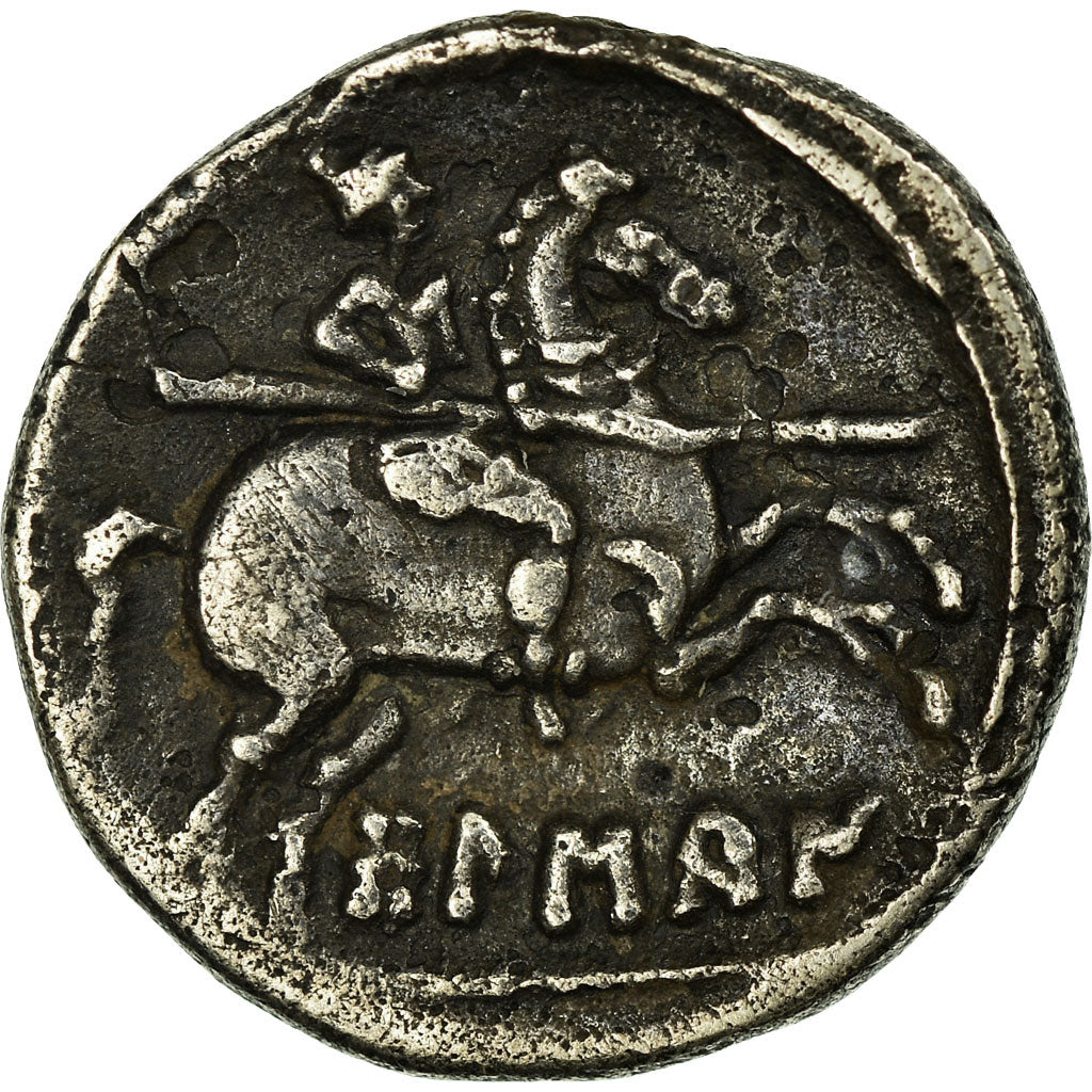 Coin, Spain, Bolskan, Denarius, AU(50-53), Silver, Pozzi:5