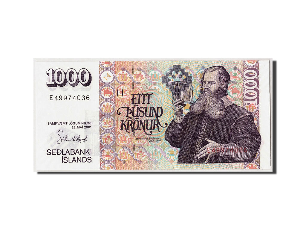 Iceland, 1000 Kronur, 2001, KM:New, 2001-05-22, UNZ