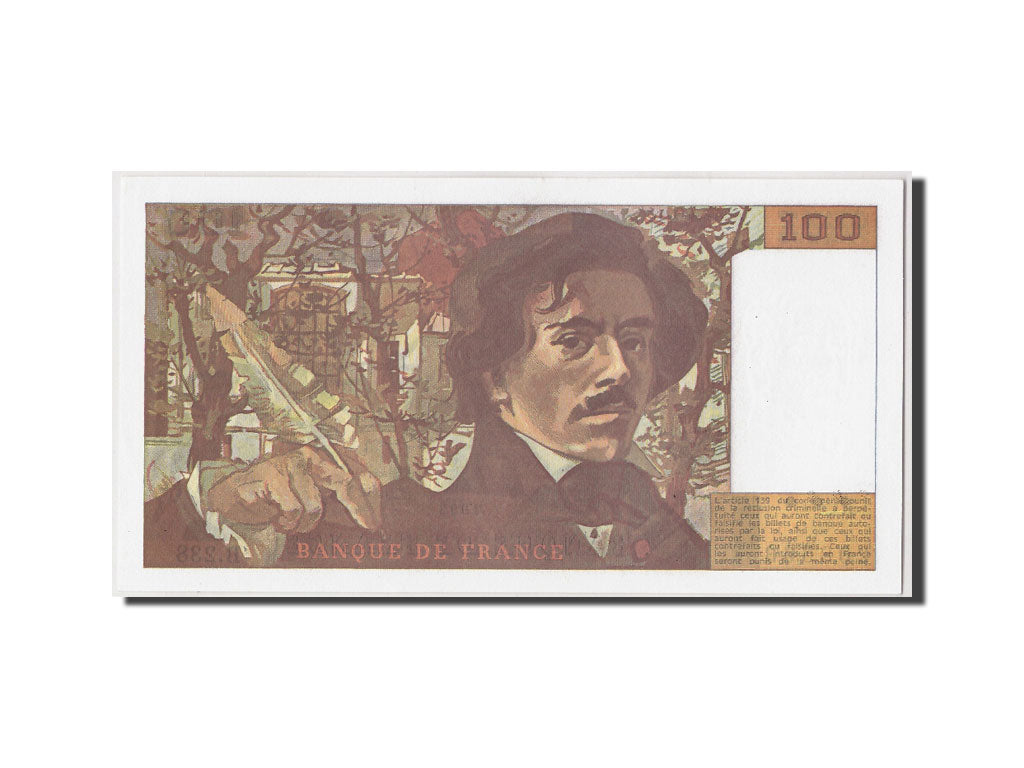 France, 100 Francs Delacroix, 1993, KM:154g, Fayette:69bis.8, UNC(63)