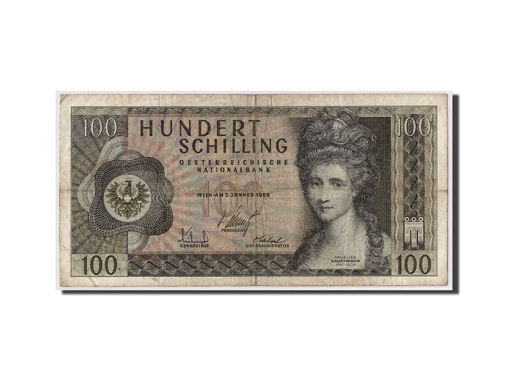Banconote, Austria, 100 Schilling, 1969, KM:145a, 1969-01-02, MB