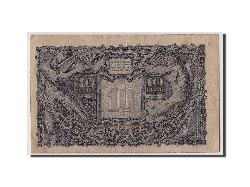 Italia, 10 Lire, KM:32a, 1944-11-23, BB