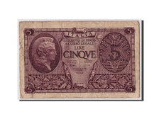 Italy, 5 Lire, 1944, KM:31a, 1944-11-23, VF(20-25)
