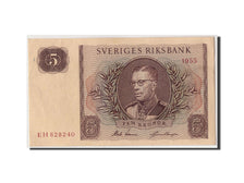 Svezia, 5 Kronor, 1955, KM:42b, SPL