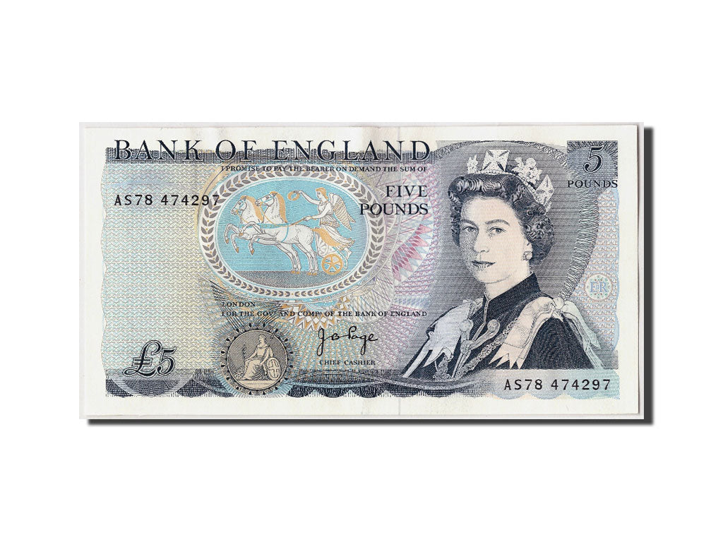 Banknote, Great Britain, 5 Pounds, Undated (1973-80), KM:378b, UNC(60-62)