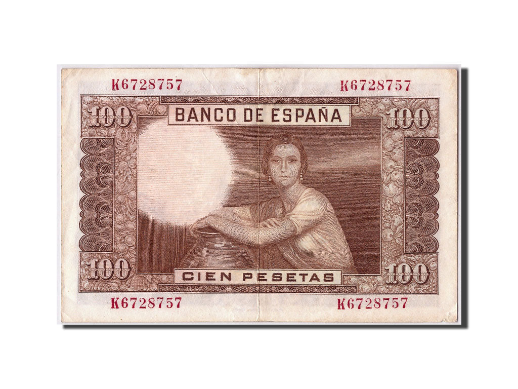 Banknote, Spain, 100 Pesetas, 1953, 1953-04-07, KM:145a, EF(40-45)