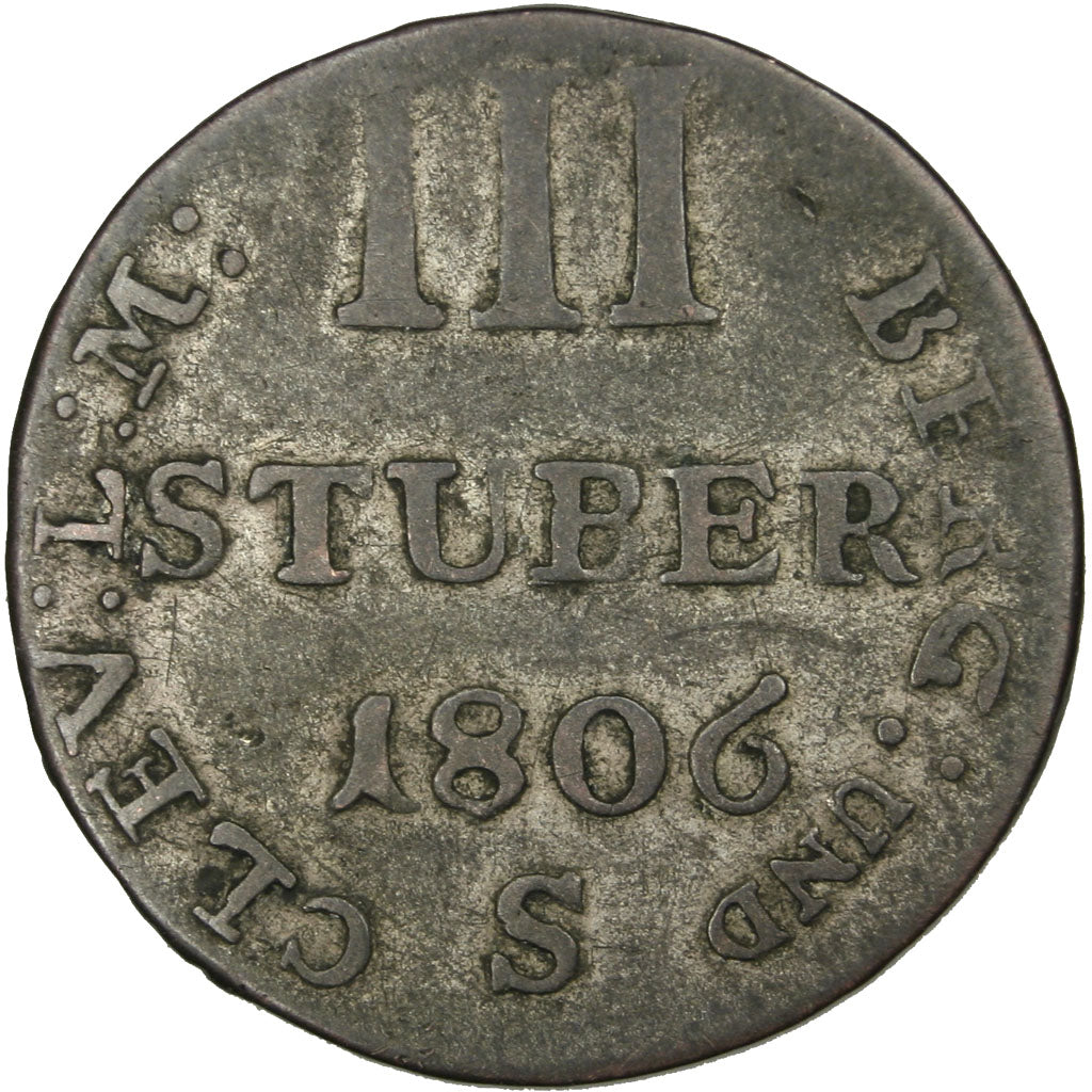 GERMAN STATES, 3 Stuber, D, KM #10, VF(30-35), Silver, 1.94
