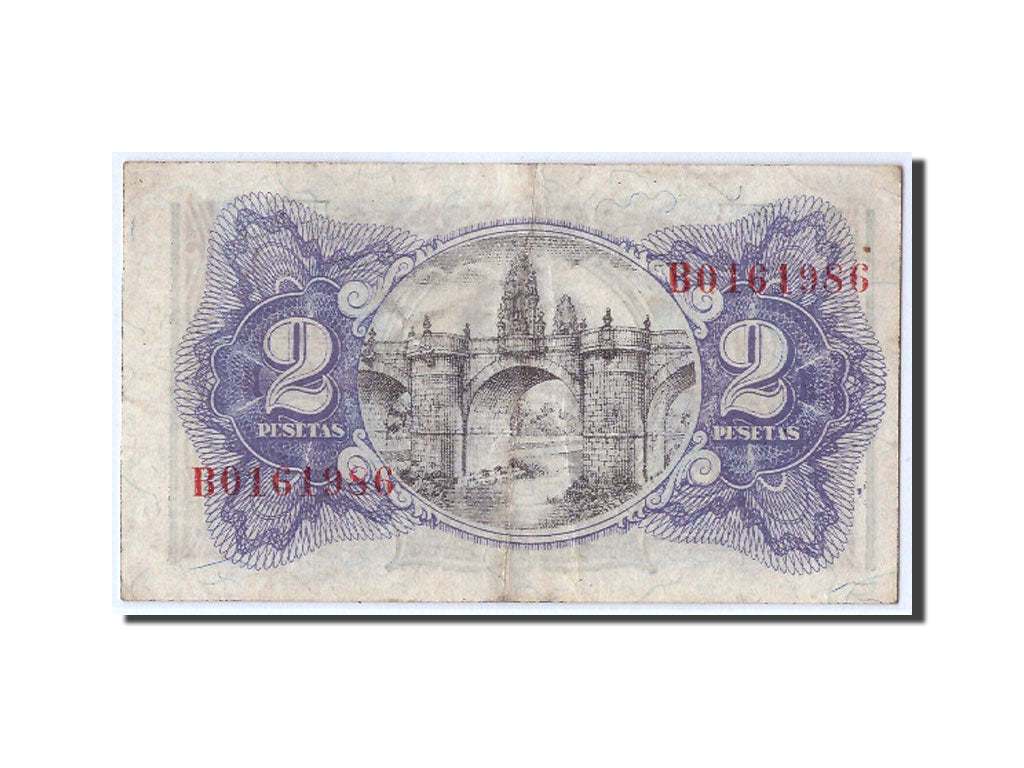 Banconote, Spagna, 2 Pesetas, 1938, KM:95, BB