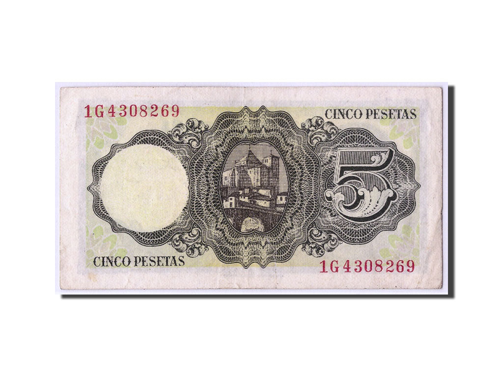 Banknote, Spain, 5 Pesetas, 1951, 1951-08-16, KM:140a, VF(30-35)