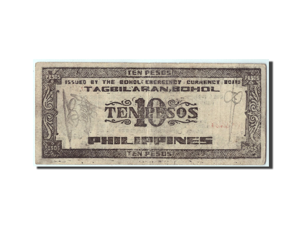 Banconote, Filippine, 10 Pesos, 1942, KM:S137g, MB+