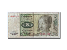 GERMANIA - REPUBBLICA FEDERALE, 5 Deutsche Mark, 1960, KM:18a, 1960-01-02, B+