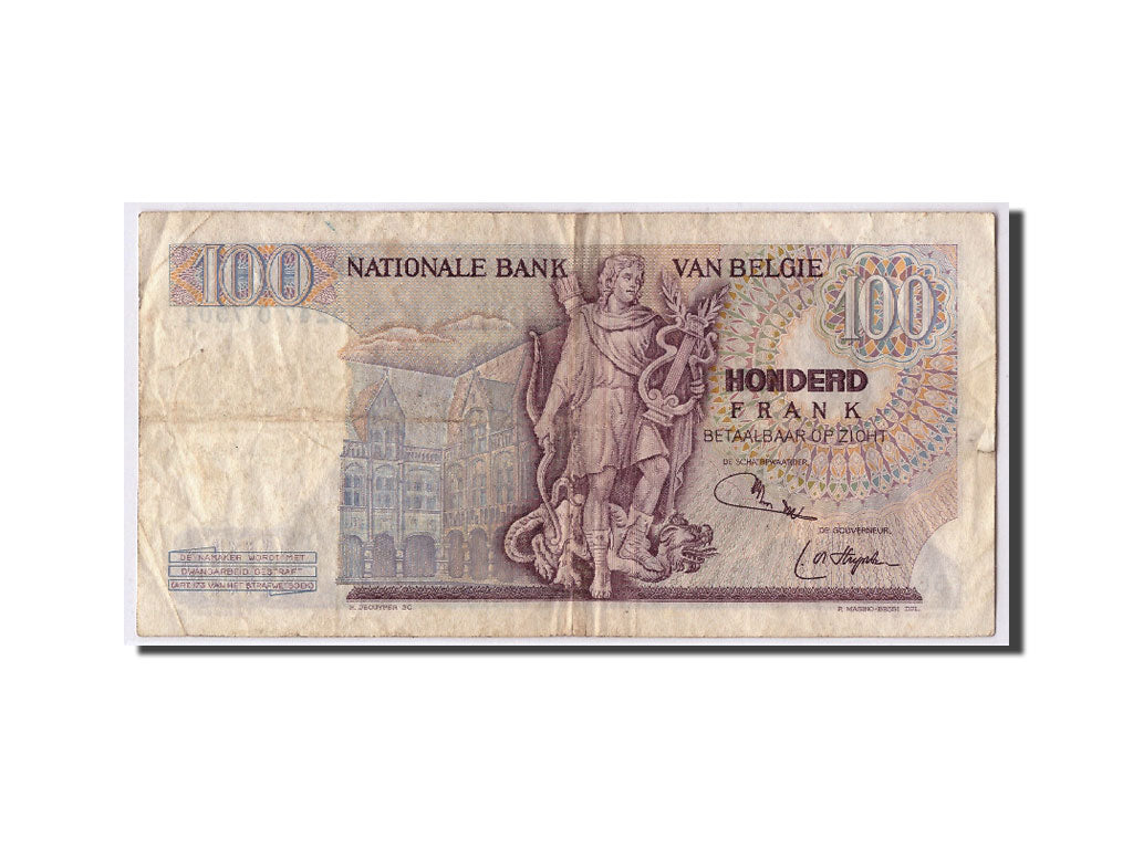Belgium, 100 Francs, 1975, KM:134b, 1975-03-26, F(12-15)