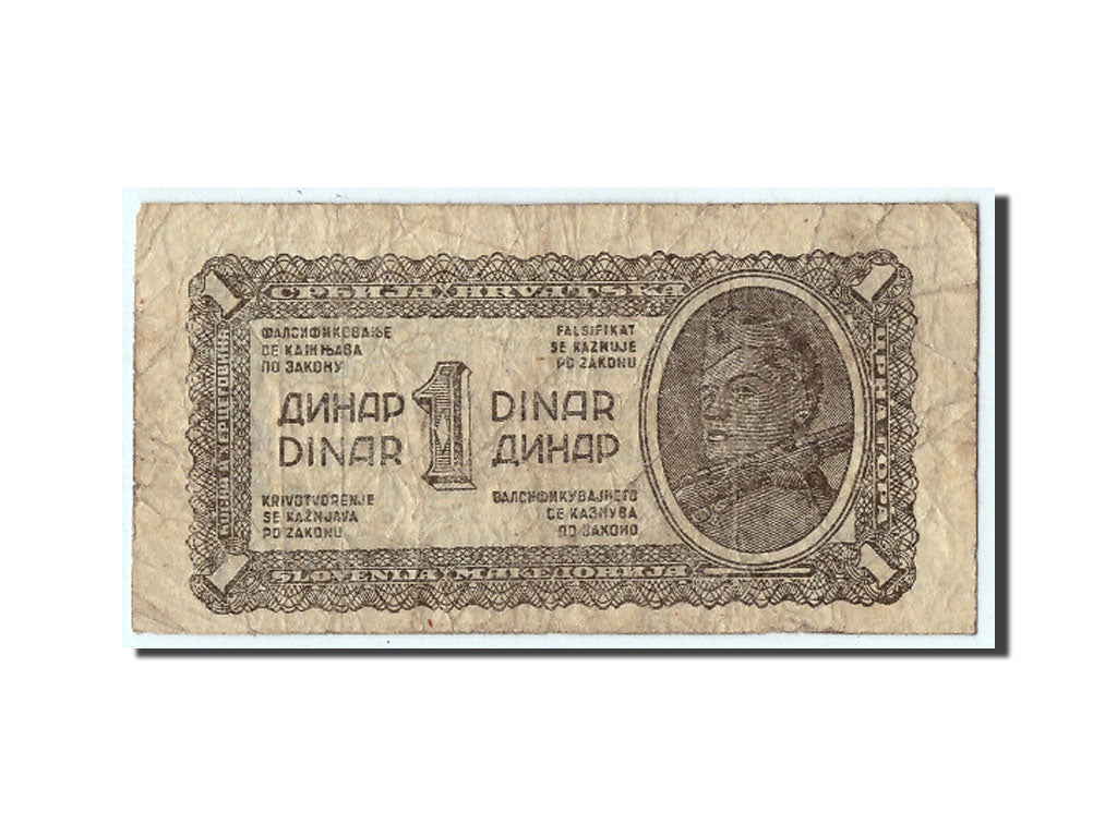 Jugoslawien, 1 Dinar, 1944, KM:48b, SGE