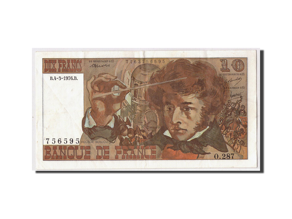 Biljet, Frankrijk, 10 Francs, 10 F 1972-1978 ''Berlioz'', 1976, 1976-03-04