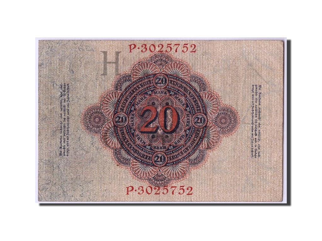 Deutschland, 20 Mark, 1914, KM:46b, 1914-02-19, S+
