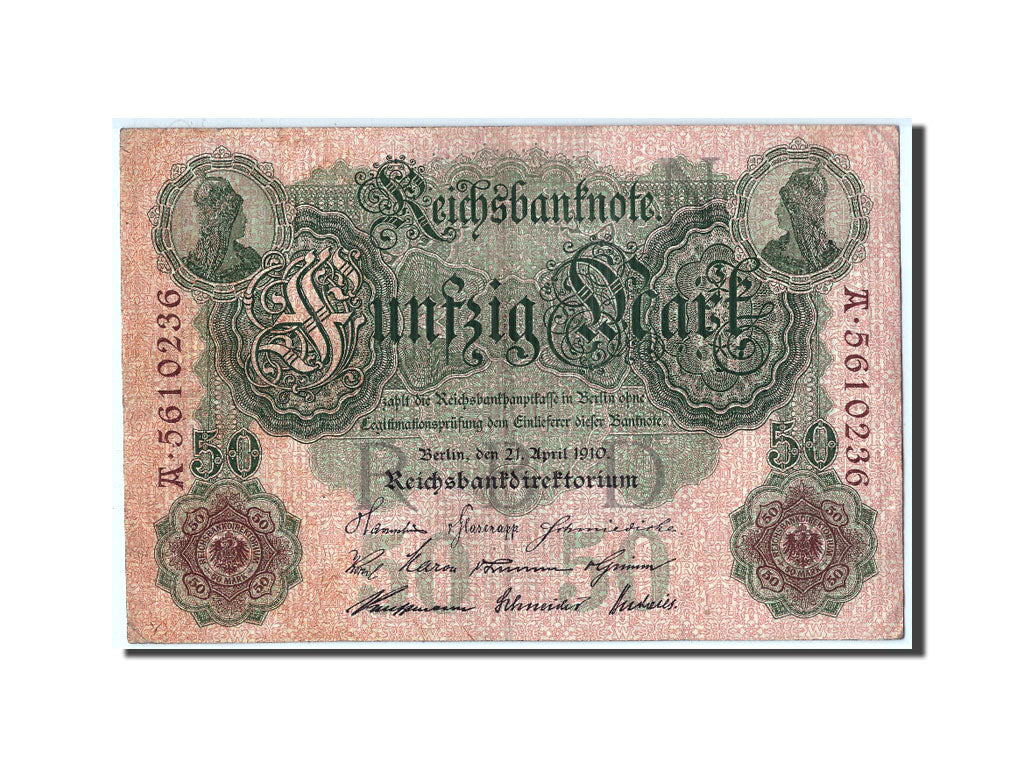 Banconote, Germania, 50 Mark, 1910, KM:41, 1910-04-21, BB