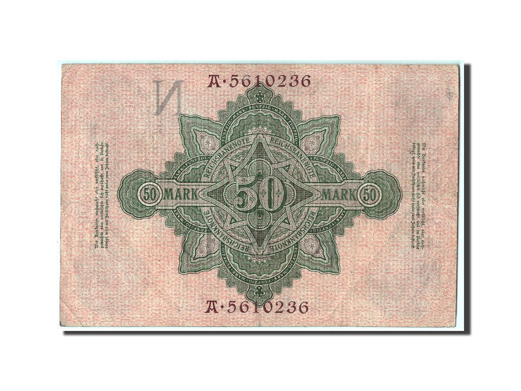 Banconote, Germania, 50 Mark, 1910, KM:41, 1910-04-21, BB