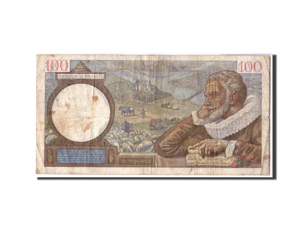 Billet, France, 100 Francs, 100 F 1939-1942 ''Sully'', 1941, 1941-02-20, B+