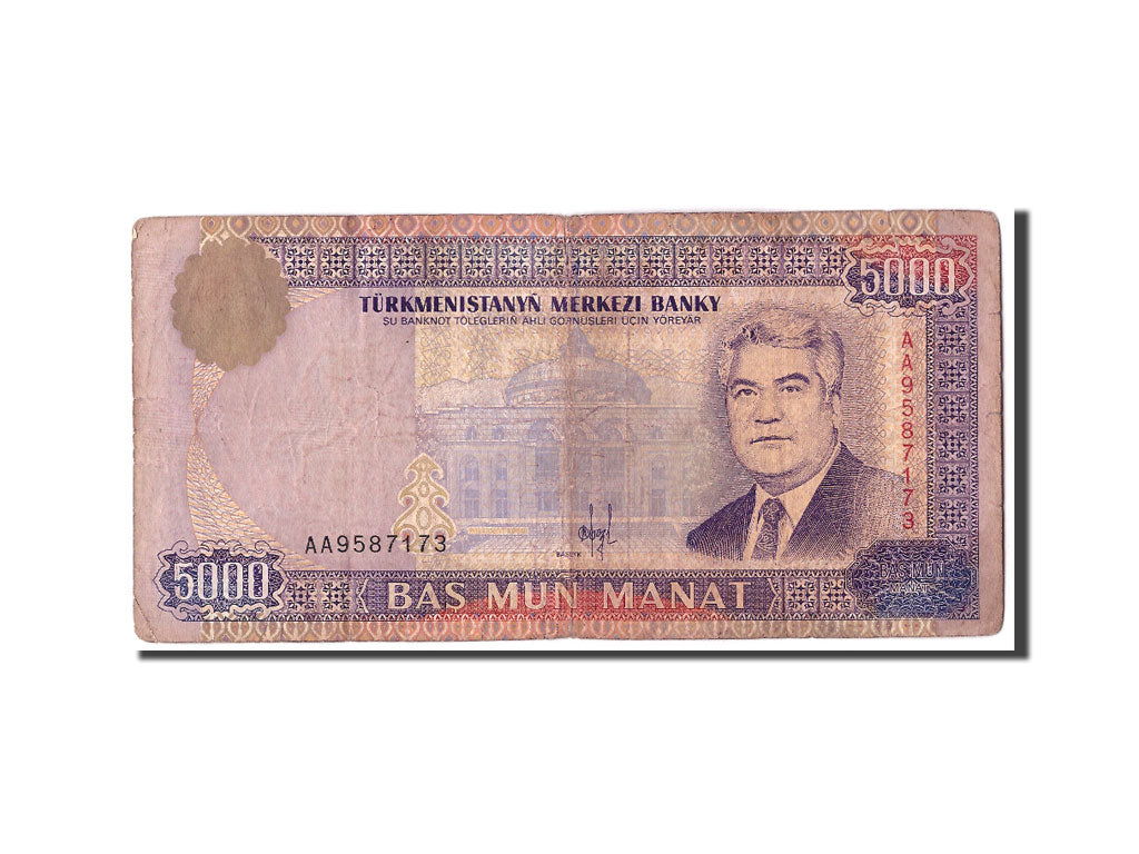 Geldschein, Turkmanistan, 5000 Manat, 1996, KM:9, SGE