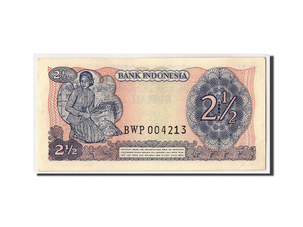 Banconote, Indonesia, 2 1/2 Rupiah, 1968, KM:103a, SPL