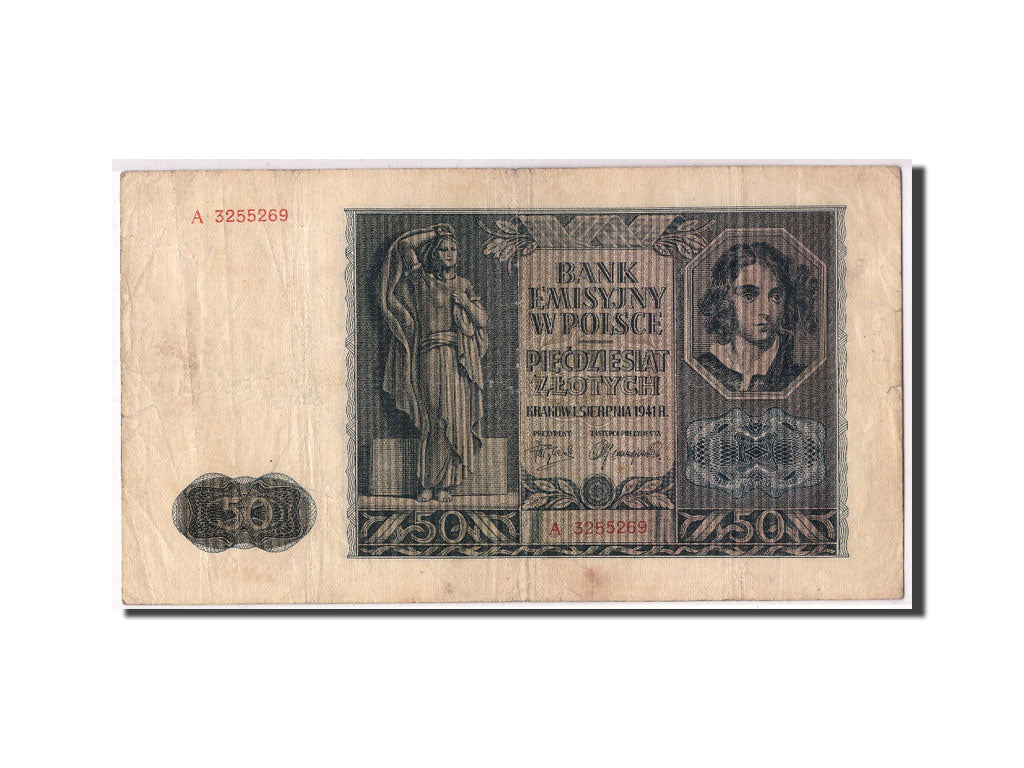 Geldschein, Polen, 50 Zlotych, 1941, 1941-08-01, KM:102, S