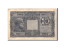 Billet, Italie, 10 Lire, 1944, 1944-11-23, KM:32c, B+
