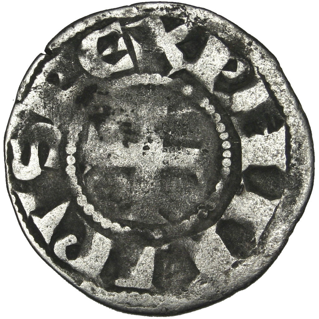 FRANCE, Denarius, Tours, VF(20-25), Billon, Duplessy #177, 1.05