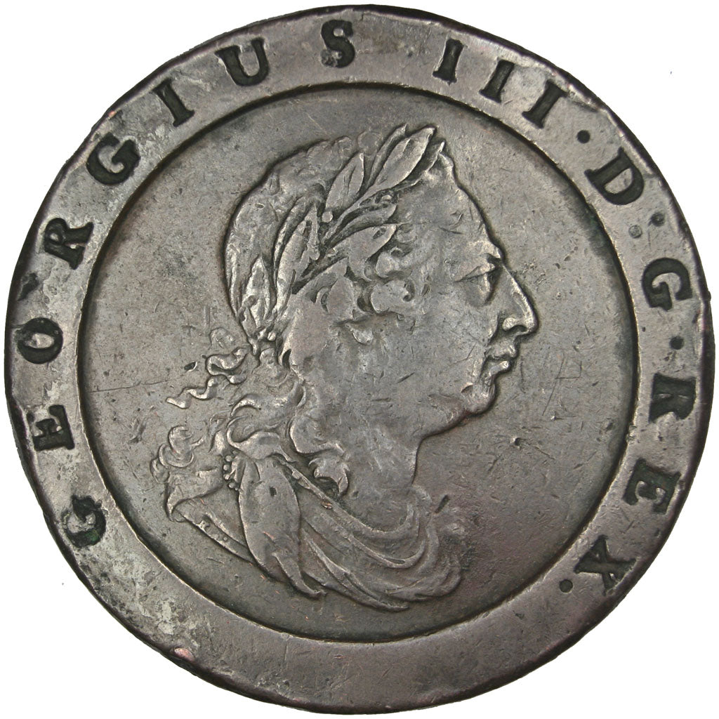GREAT BRITAIN, Penny, 1797, KM #618, VF(30-35), Copper, 56.91