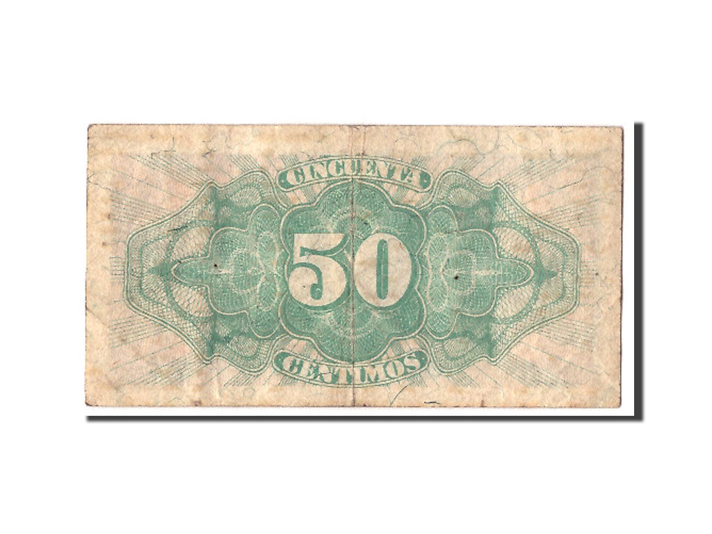 Biljet, Spanje, 50 Centimos, 1937, KM:93, B