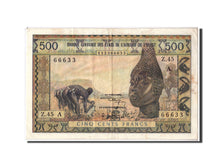Banknote, West African States, 500 Francs, Undated, KM:102Aj, VF(30-35)