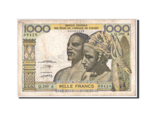 West African States, Ivory Coast, 1000 Francs, Undated, KM:103An, VF(30-35)
