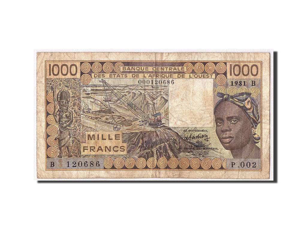 West African States, Benin, 1000 Francs, 1981, KM:207Bb, F(12-15)