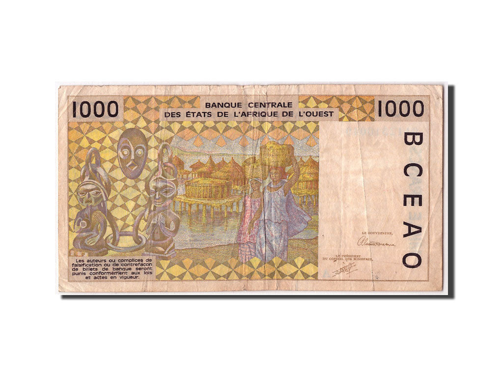 West African States, 1000 Francs, 1991, KM:111Aa, SGE+