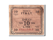 Italy, 10 Lire, 1943A, KM:M19a, VG(8-10)