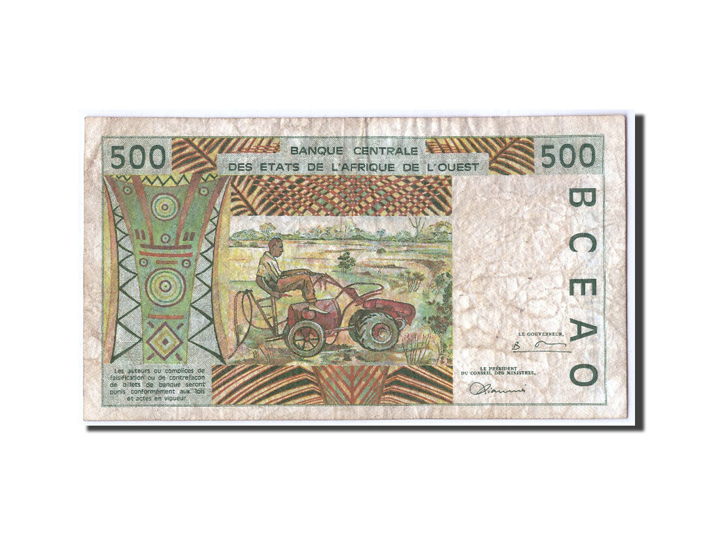 West African States, Guinea Bissau, 500 Francs, 1997, KM:910Sa, VG(8-10)