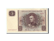 Billet, Suède, 5 Kronor, 1955, KM:42b, SPL